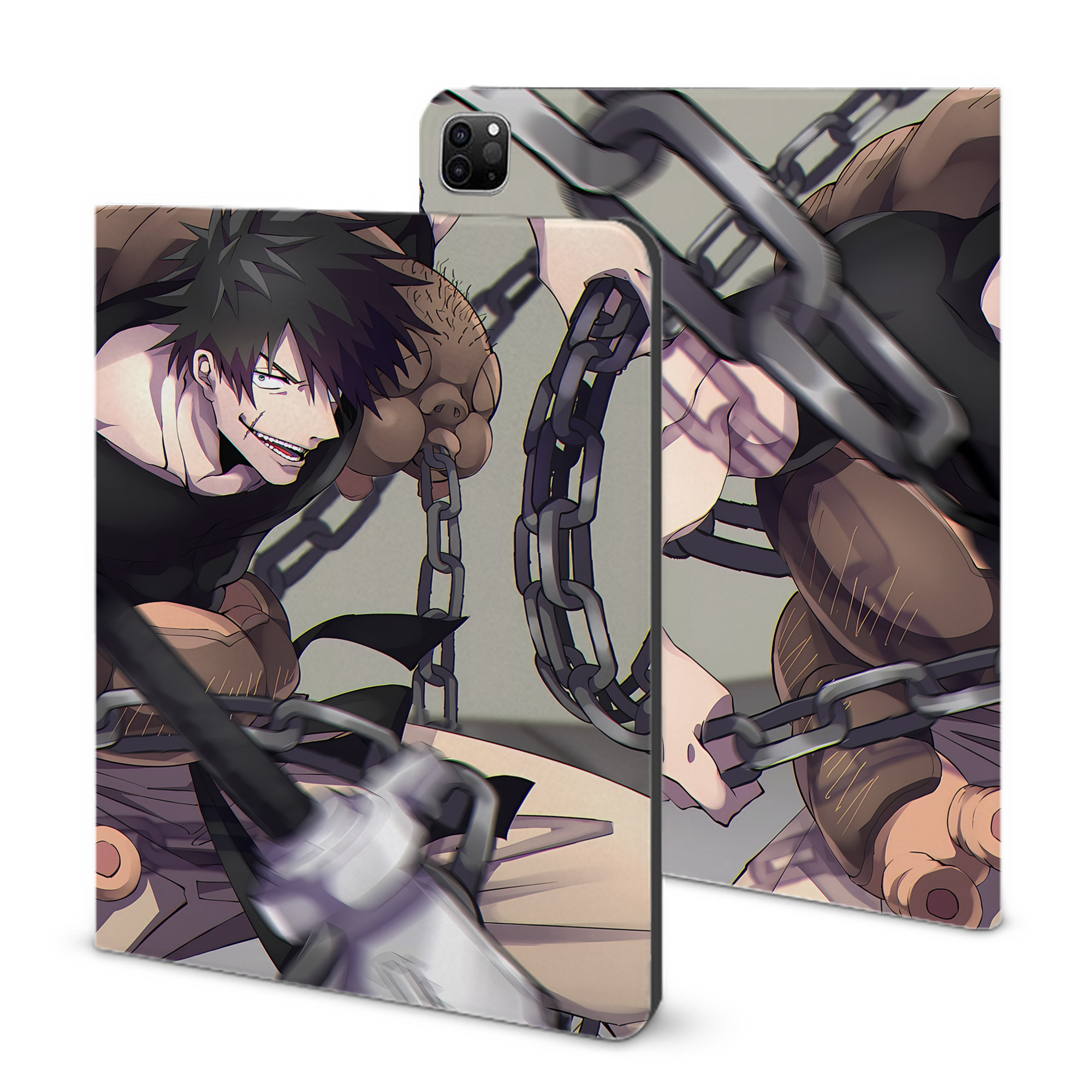 （画像用） 呪術廻戦 Jujutsu Kaisen IPad ケース ブック型 PUレザー TPU 耐衝撃 軽量 薄型 ペン収納なし 全面保護 IPad 各モデル対応